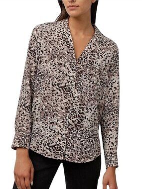 RAILS Rebel Animal Print Silk Shirt S